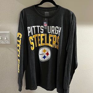 Pittsburgh Steelers Grey long sleeve men Large